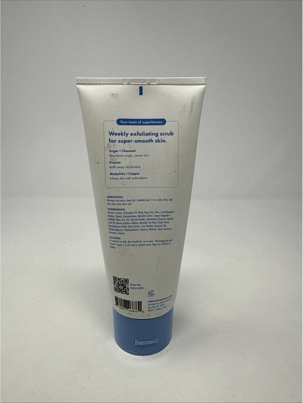 Hero Brave Body Deep Scrub Weekly Smooth Surface Exfoliating Scrub 5.4 Oz